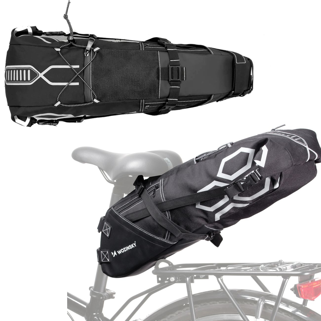 Duża Sakwa Torba Podsiodłowa na Rower pod Siodełko | XL