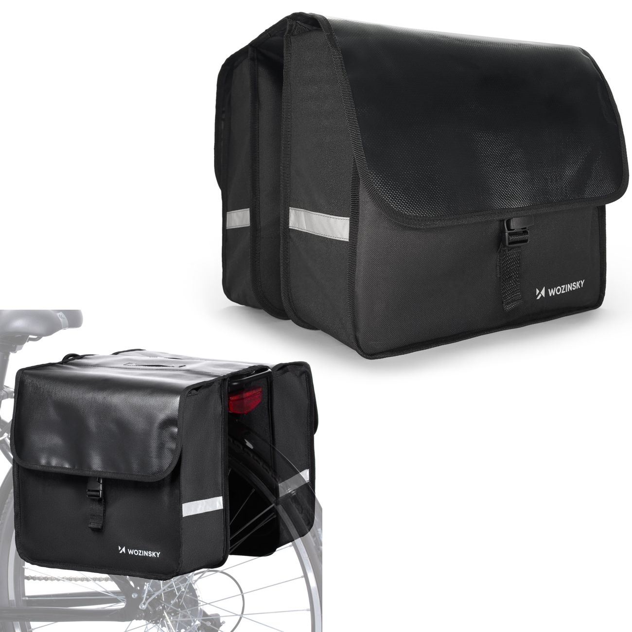 Torba Sakwa Rowerowa na Bagażnik | 2 kieszenie | 28l