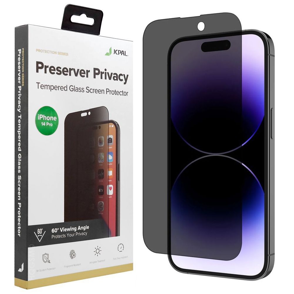 JCPAL Preserver Privacy Glass | SZKŁO Prywatyzujące do Apple iPhone 14 Pro