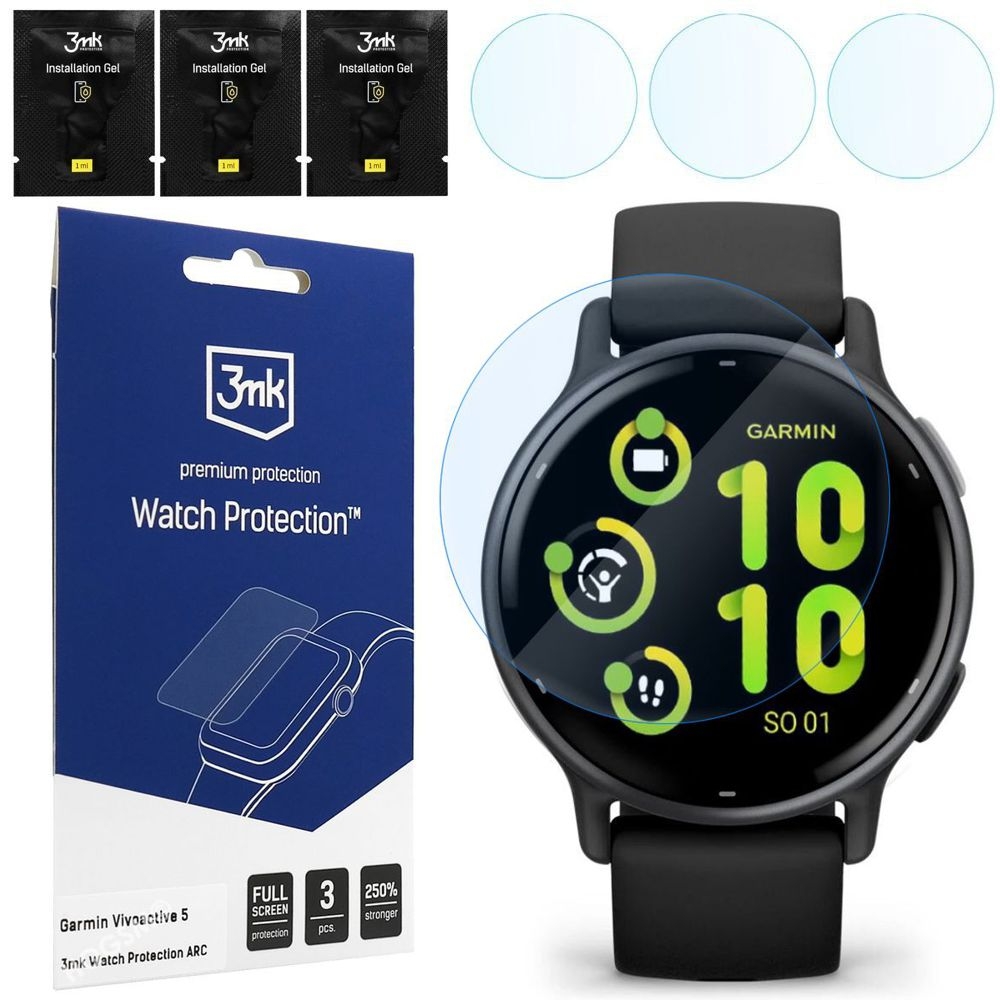3x Folia Hybrydowa 3mk Watch Protection do Garmin Vivoactive 5