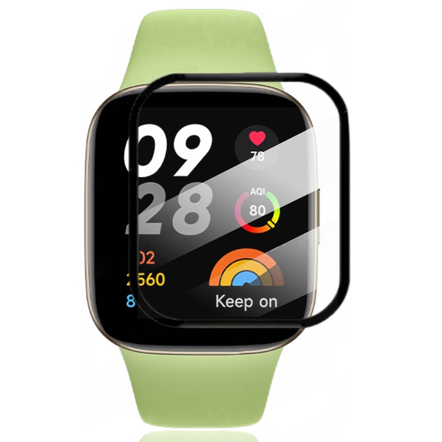 Szkło Hybrydowe | FULL COVER | Black do XIaomi Redmi Watch 3