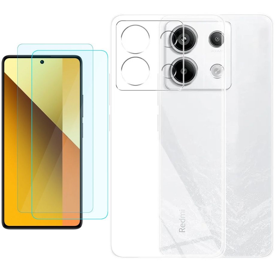 Cienkie Mocne Etui Air Case PRO 2mm | Bezbarwne + 2x SZKŁO do Xiaomi Redmi Note 13 5G