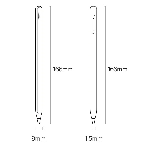 Baseus Pencil Custom | Magnetyczny Bezprzewodowy Rysik + Końcówka | Biały do Apple iPad