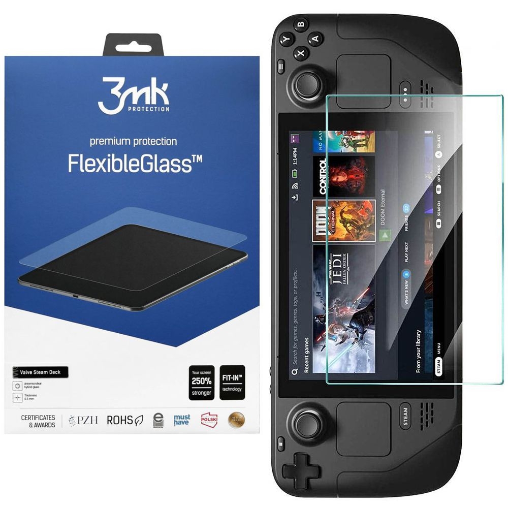 3mk Flexible Glass | Nietłukące Szkło Hybrydowe do Steam Deck LCD/OLED