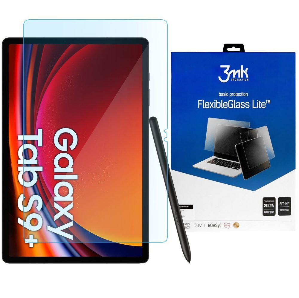3mk Flexible Glass Lite | Nietłukące Szkło Hybrydowe do Samsung Galaxy Tab S9+ Plus 12.4&#8243;