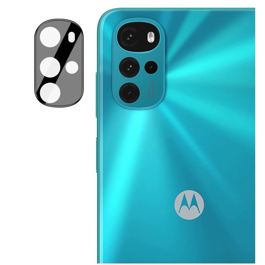 Szkło Hartowane na Aparat | FULL COVER | Czarne do Motorola MOTO G22