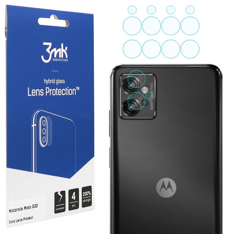 4x 3mk Lens Protection | Szkło Ochronne na Obiektyw Aparat do Motorola Moto G32