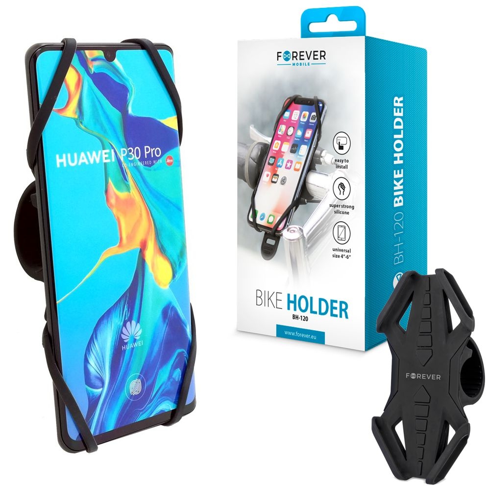 Forever | Bezpieczny Silikonowy Uchwyt Rowerowy na Kierownicę | 4-6.5″