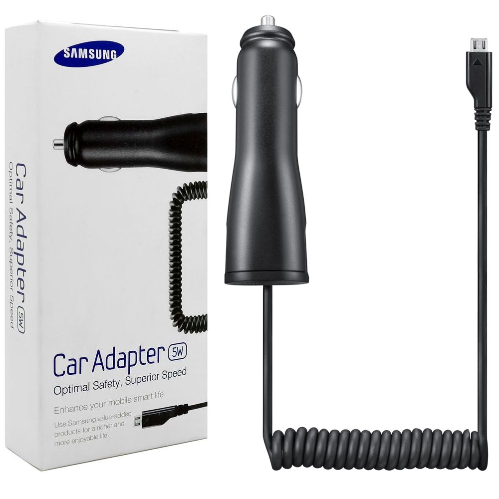 Samsung | Oryginalna Ładowarka Samochodowa microUSB 5W | BOX | Czarna