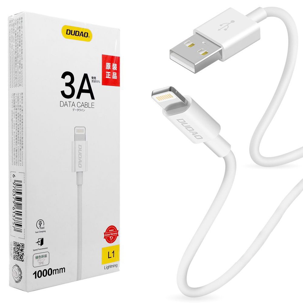 Dudao | Kabel Apple Lightning 3A | 100cm | Biały