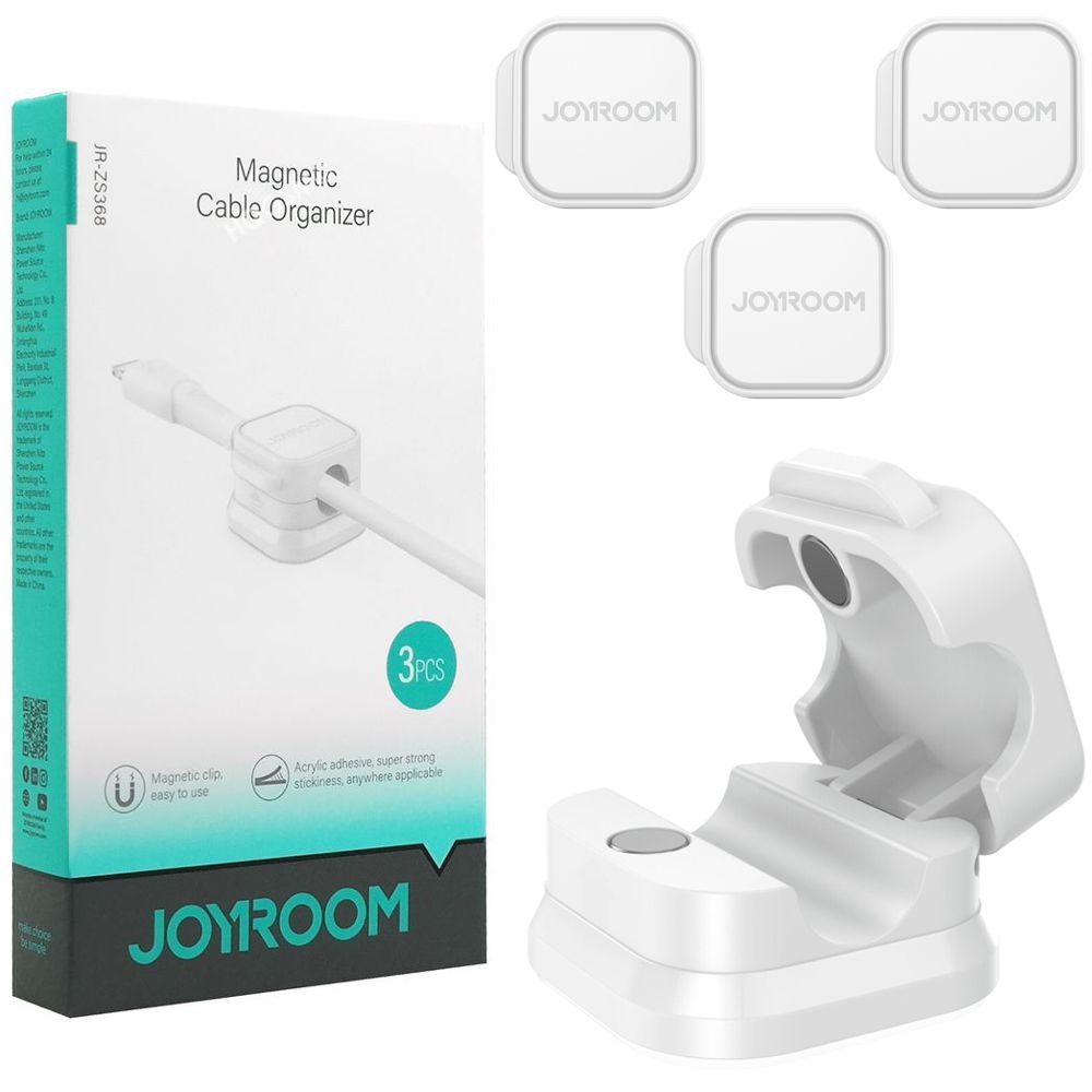 Joyroom | Mini Samoprzylepny Uchwyt Magnetyczny na Kabel Organizer | 3 SZTUKI