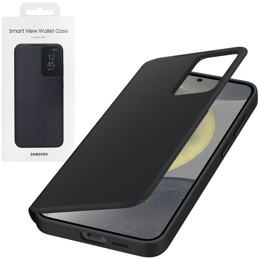 Oryginalne Etui Smart View Wallet Case | Czarne do Samsung Galaxy S24+ Plus