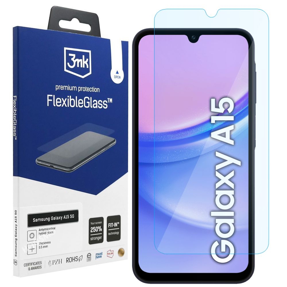 3mk Flexible Glass | Nietłukące Szkło Hybrydowe do Samsung Galaxy A15 / 5G