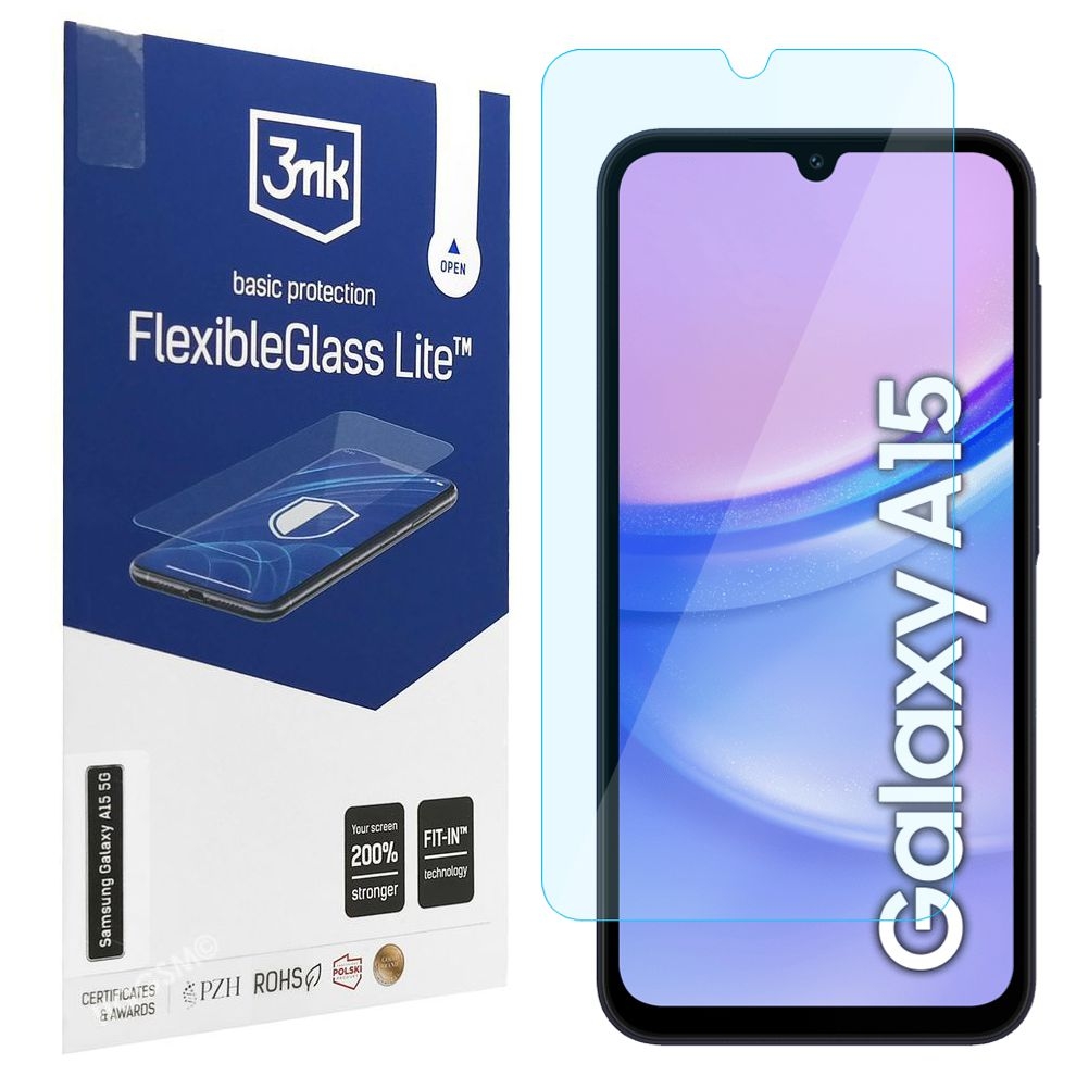 3mk Flexible Glass Lite | Nietłukące Szkło Hybrydowe do Samsung Galaxy A15 / 5G
