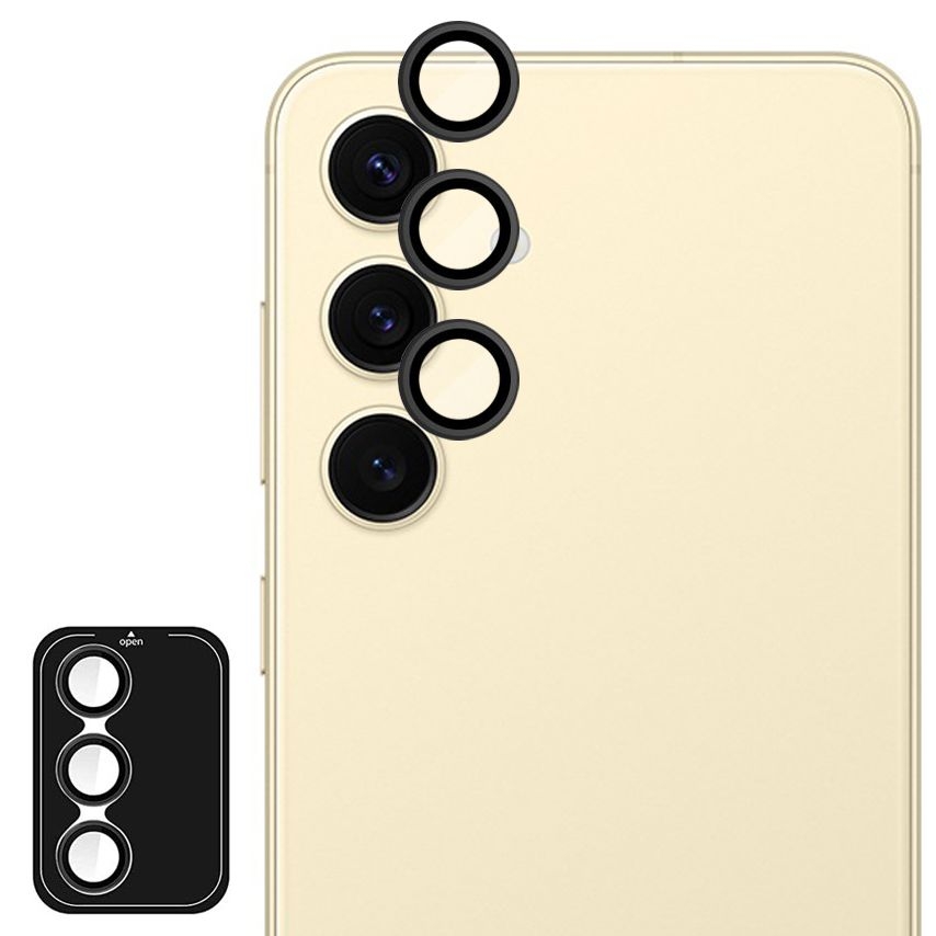 CamRing | Szkło na Aparat + Ramka Montażowa | Black do Samsung Galaxy S24 |