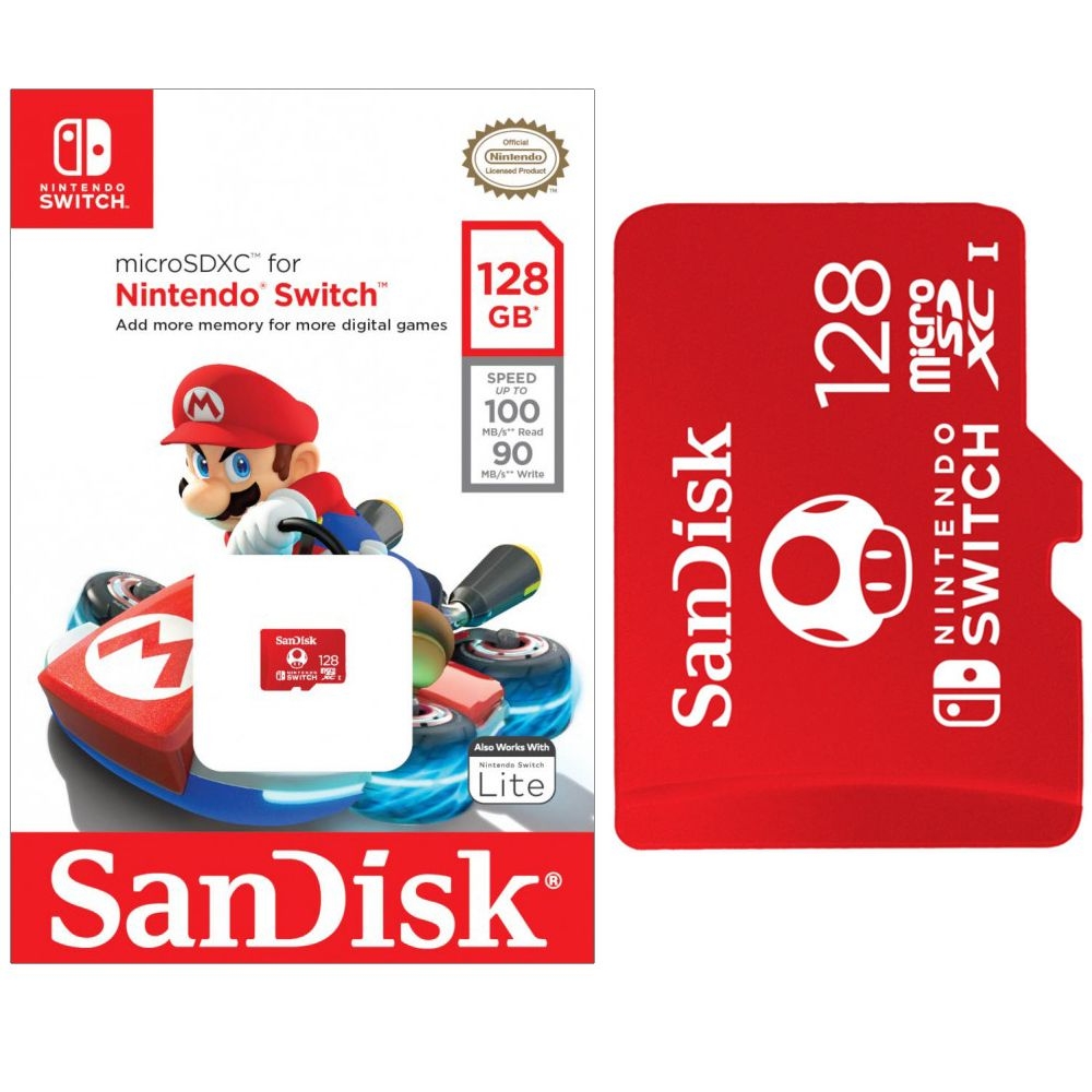 Nintendo Switch | SanDisk Karta Pamięci microSDXC 128GB 100/90 MB/s A1 C10 V30 UHS-I U3