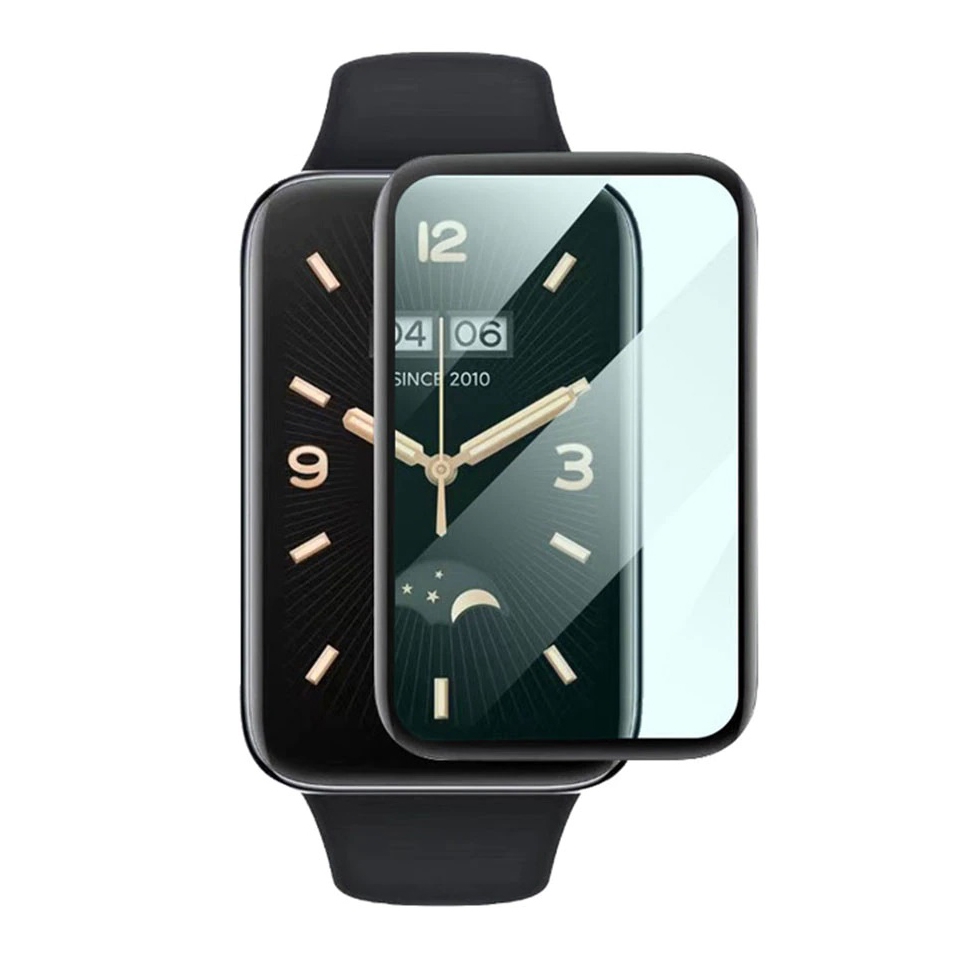 Szkło Hybrydowe | FULL COVER | Black do Xiaomi Smart Band 7 Pro