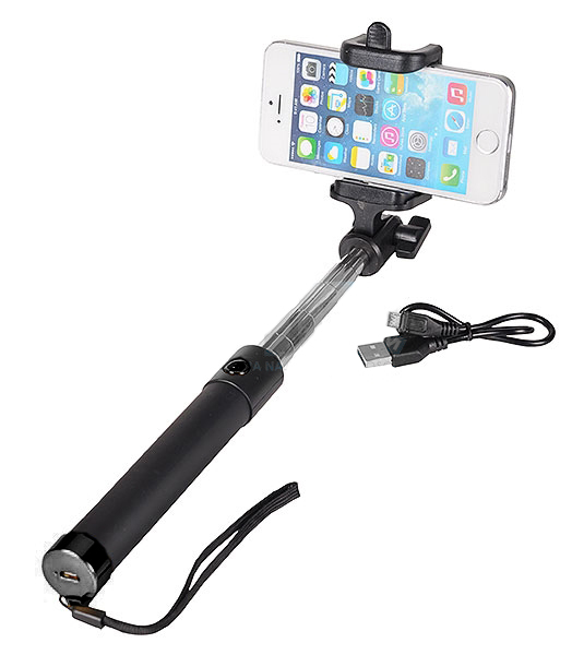 Wytrzymały Selfie Stick Bluetooth | Czarny