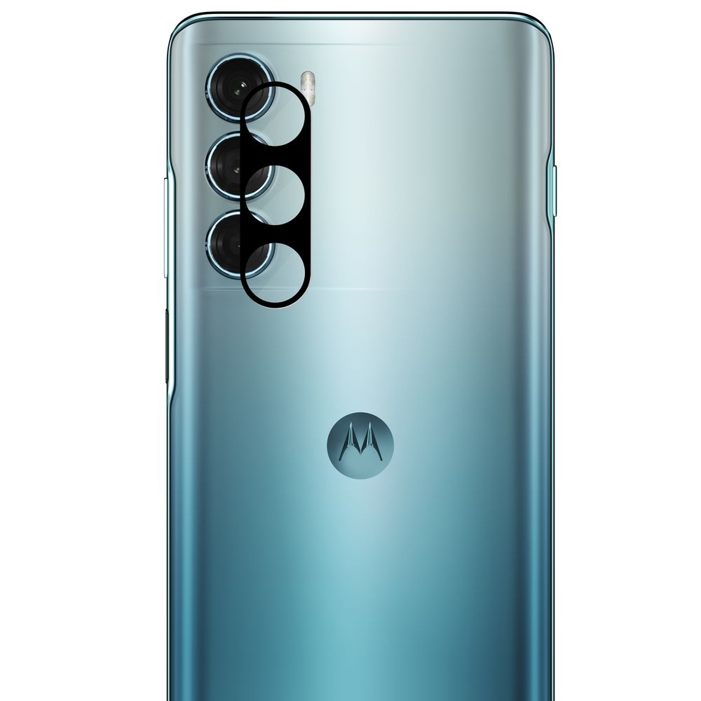 Szkło Hartowane na Aparat | FULL COVER | Czarne do Motorola MOTO G200 5G