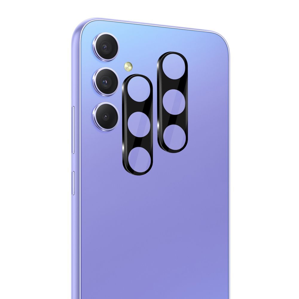 2x Szkło Hartowane na Aparat | FULL COVER | Czarne do Samsung Galaxy A34 5G