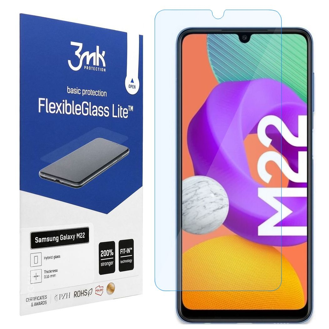 3mk Flexible Glass Lite | Nietłukące Szkło Hybrydowe do Samsung Galaxy M22
