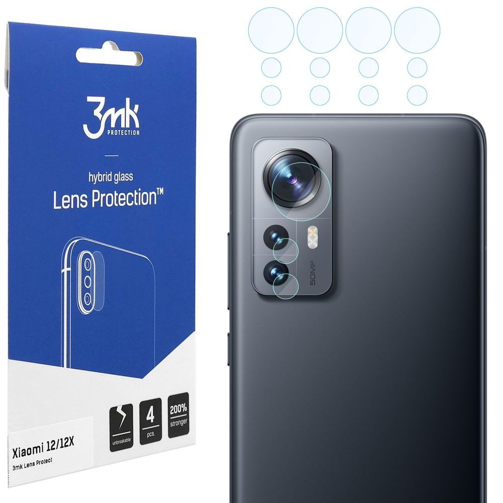 4x 3mk Lens Protection | Szkło Ochronne na Obiektyw Aparat do Xiaomi 12 / 12X