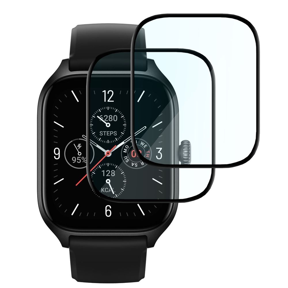 2x Szkło Hybrydowe | FULL COVER | Black do Amazfit GTS 4