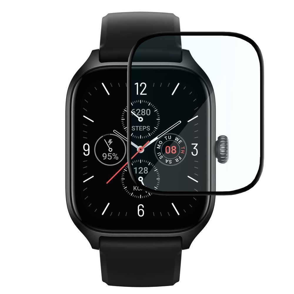 Szkło Hybrydowe | FULL COVER | Black do Amazfit GTS 4