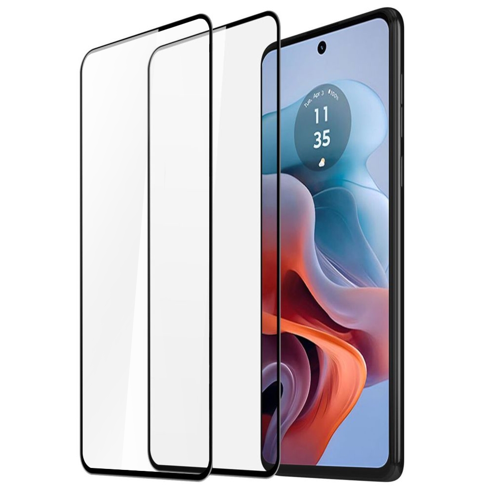 2x Szkło Hartowane 5D | CAŁY EKRAN | Full Glue do Motorola MOTO G34 5G