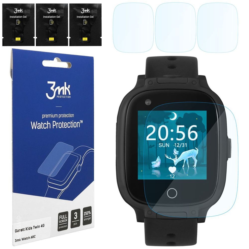 3x Folia Hydrożelowa 3mk Watch Protection do Garett Kids Twin 4G