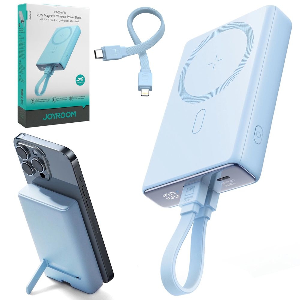 Joyroom | Magnetic Wireless Battery Pack | PowerBank MagSafe USB-C Lightning | 20W 10000mAh