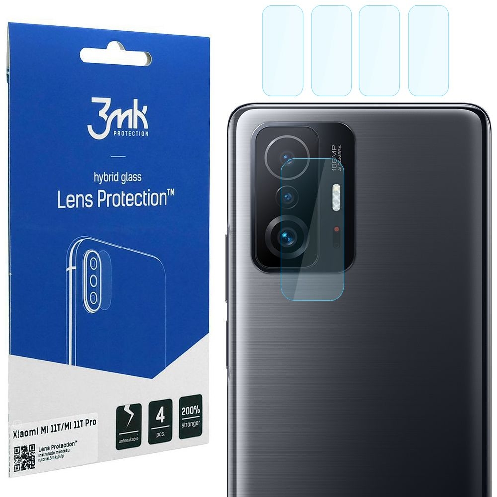 3mk Lens Protection | Szkło Ochronne na Obiektyw Aparat | 4szt do Xiaomi 11T / Pro 5G