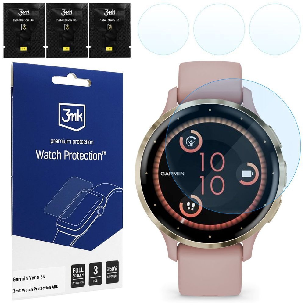 3x Folia Hybrydowa 3mk Watch Protection do Garmin Venu 3s