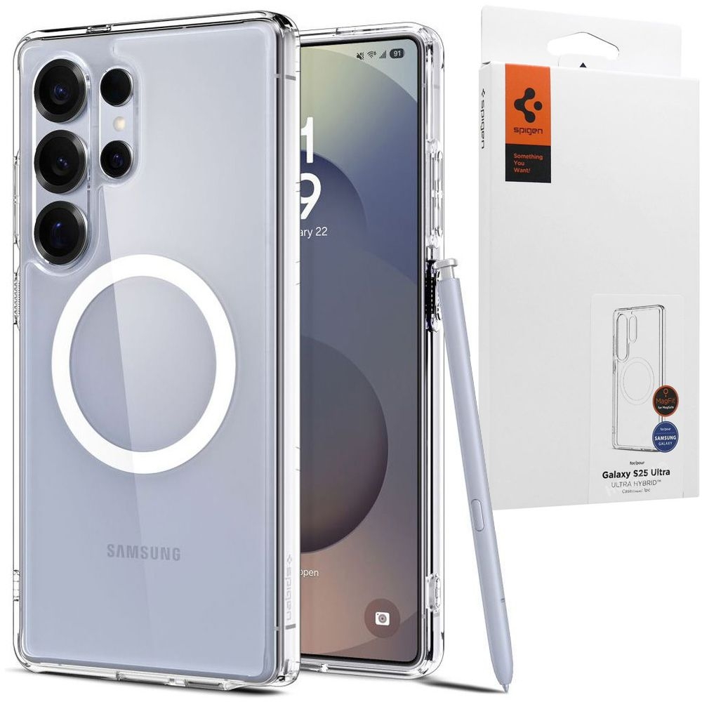 Etui SPIGEN Ultra Hybrid MagFit | Crystal Clear do Samsung Galaxy S25 Ultra