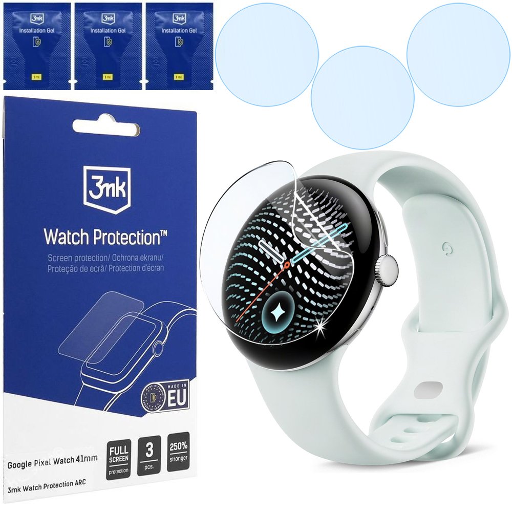 3x Folia Hydrożelowa 3mk Watch Protection do Google Pixel Watch 5 / 4 41mm