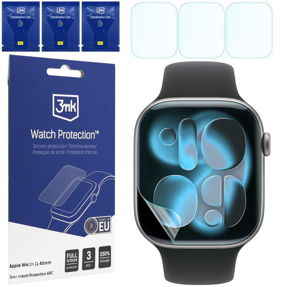 3x Folia Hydrożelowa 3mk Watch Protection do Apple Watch 11 46mm