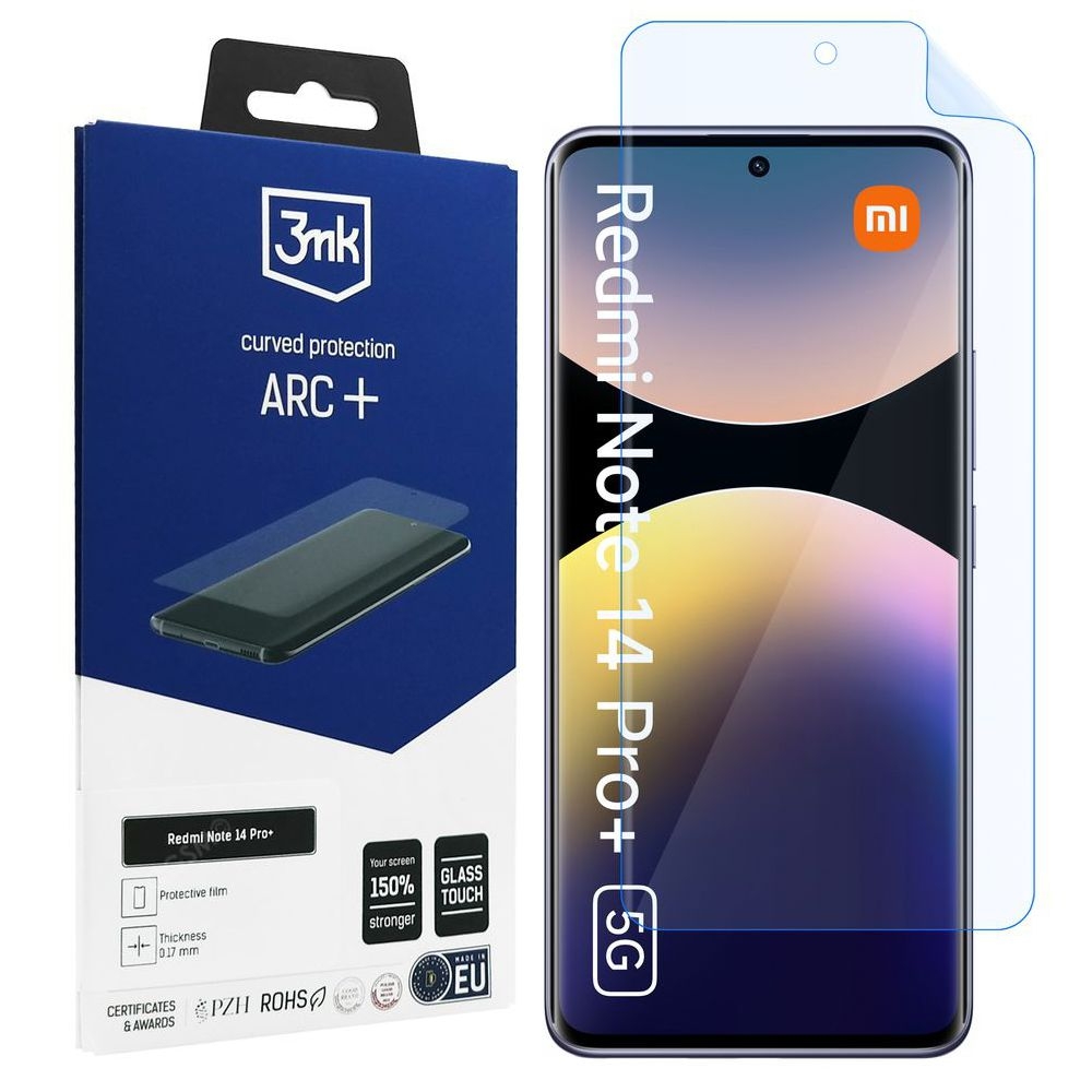 3mk Curved Protection ARC+ | Folia na Cały Ekran do Xiaomi Redmi Note 14 Pro+ Plus 5G