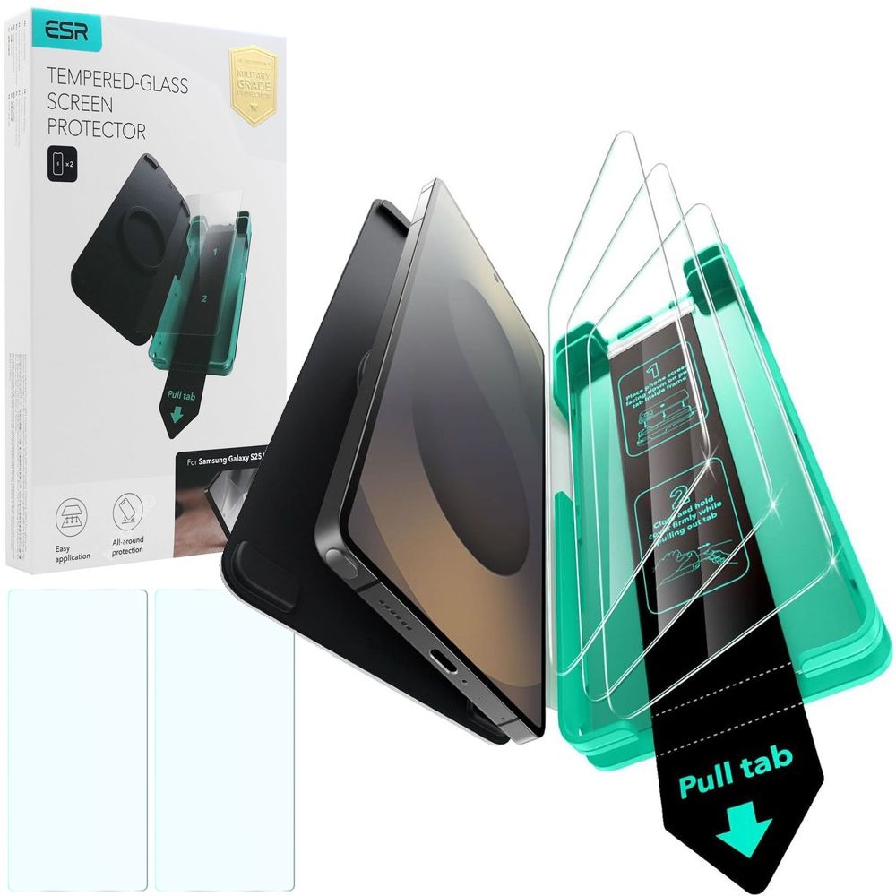 ESR Armor | 2x Szkło Hartowane + Ramka Instalacyjna do Samsung Galaxy S25 Ultra