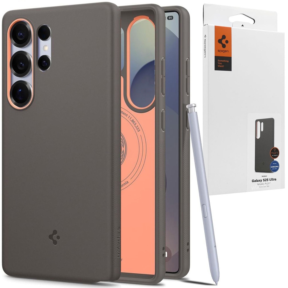Etui SPIGEN Nano POP z MagSafe | Papaya Gray do Samsung Galaxy S25 Ultra