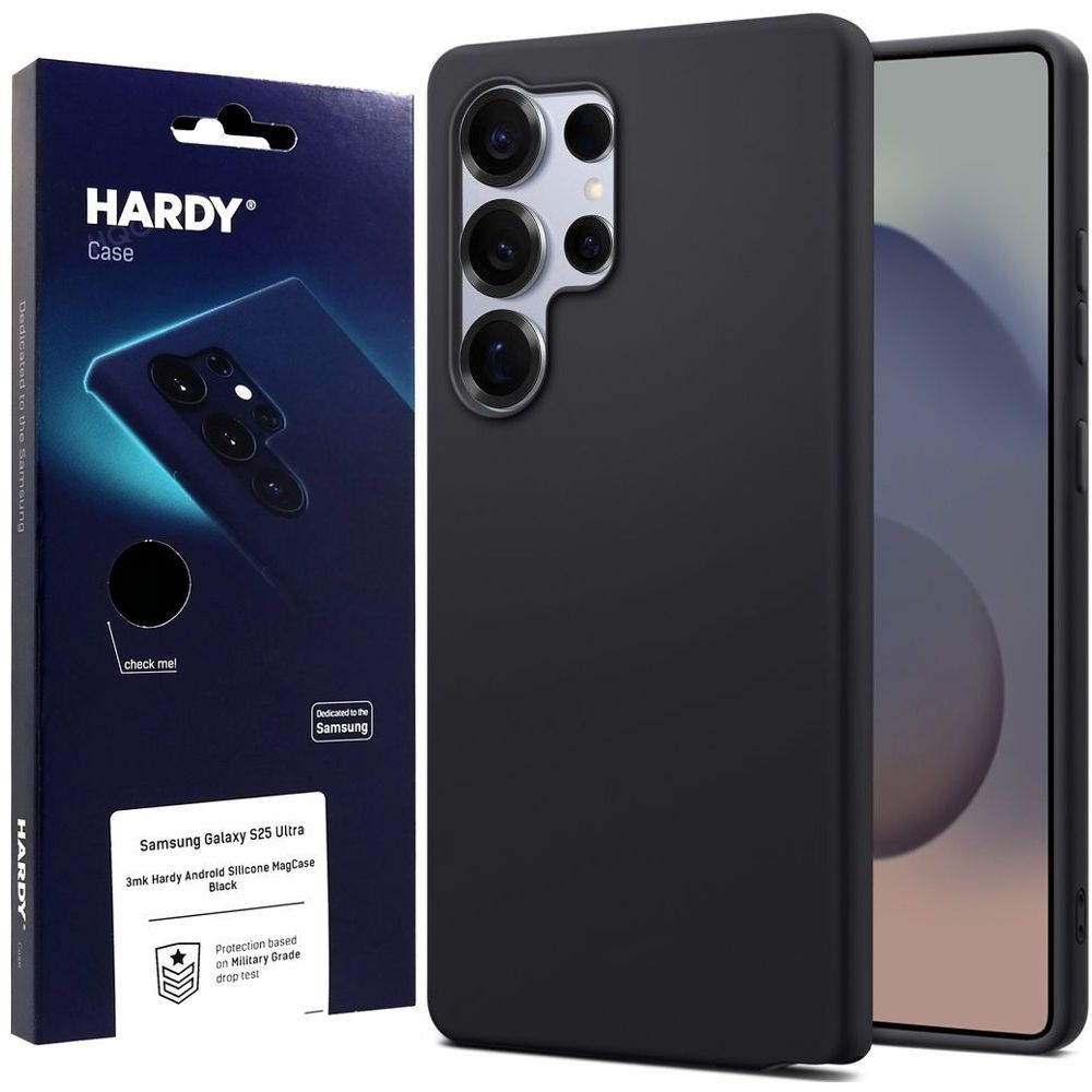 Etui 3mk HARDY Silicone MagCase | Black do Samsung Galaxy S25 Ultra