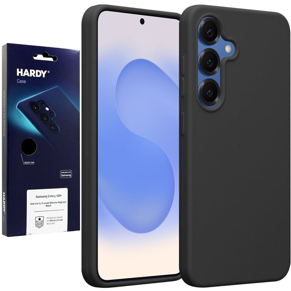 Etui 3mk HARDY Silicone MagCase | Black do Samsung Galaxy S25+ Plus