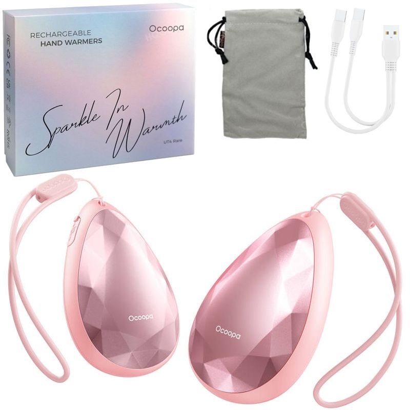 Ocoopa UT4 Rare | Elektryczny Ogrzewacz do Rąk | 4000mAh | Różowe