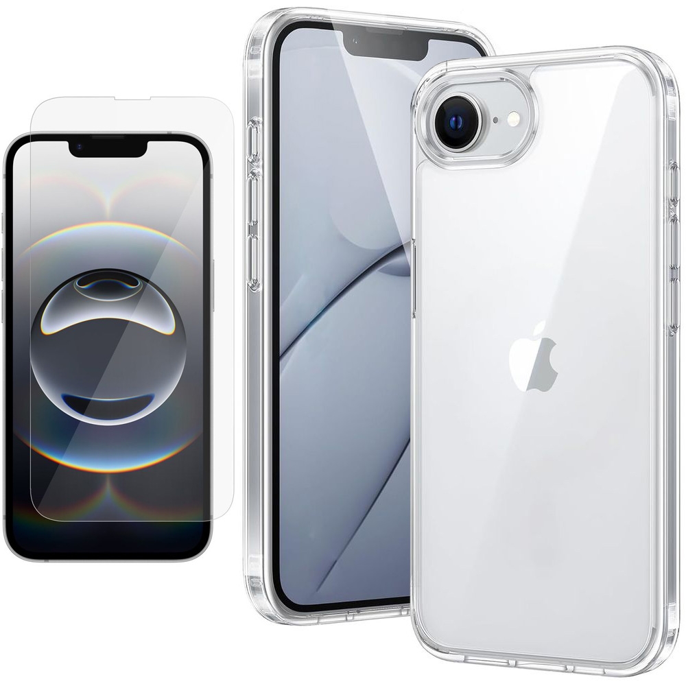 Etui Hybrydowe Clear Case | Crystal + SZKŁO do Apple iPhone 16e