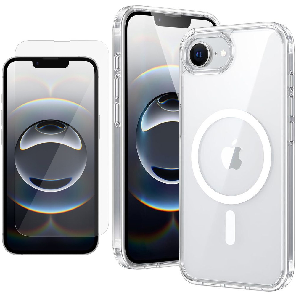 Etui Hybrydowe Clear Case z MagSafe | Crystal + SZKŁO do Apple iPhone 16e