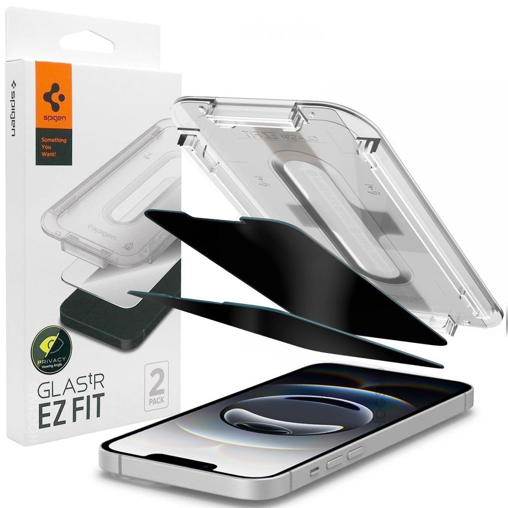Szkło Prywatyzujące SPIGEN EZ Fit PRIVACY | 2 sztuki do Apple iPhone 16e
