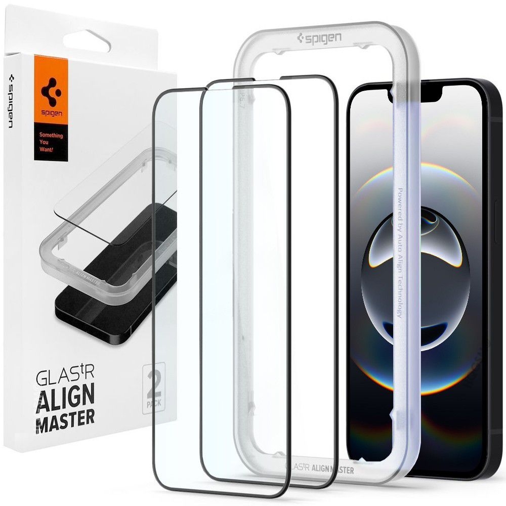 2x Szkło Hartowane SPIGEN GLAS.tR Align Master | Full Cover + Aplikator do Apple iPhone 16e