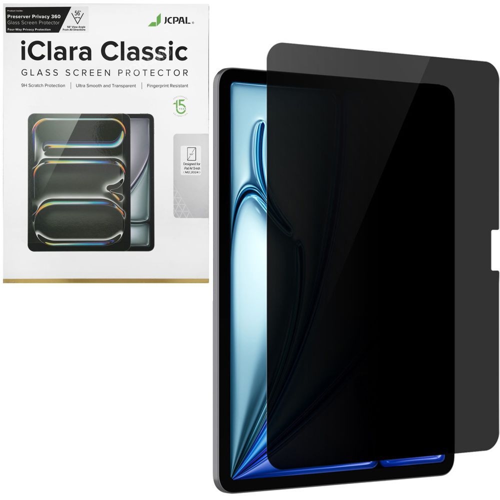 JCPAL Preserver Privacy Glass | Szkło Hartowane Prywatyzujące do Apple iPad Air 13 M3 2025 / M2 2024