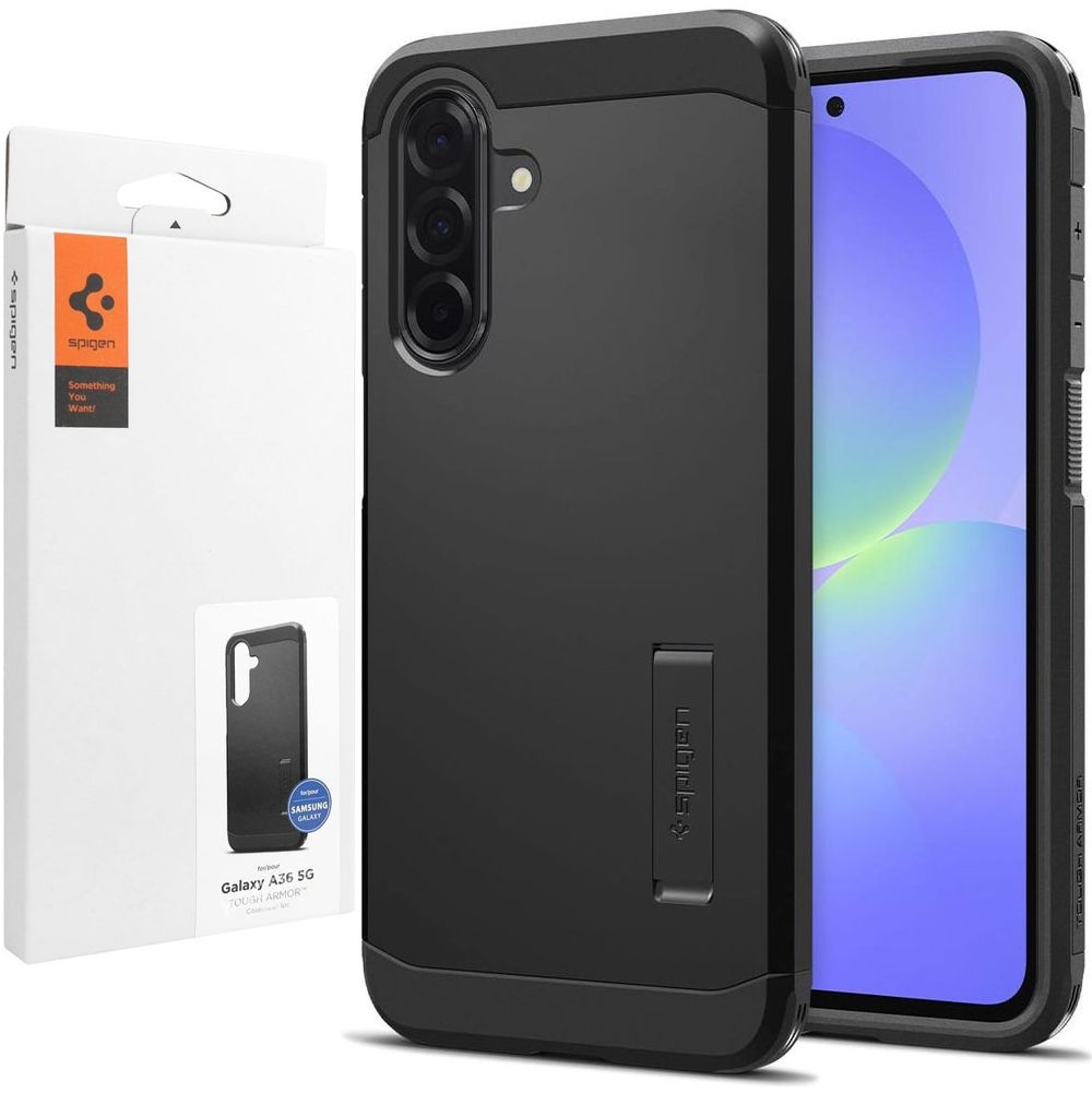 Pancerne Etui SPIGEN Tough Armor | Black do Samsung Galaxy A36 5G