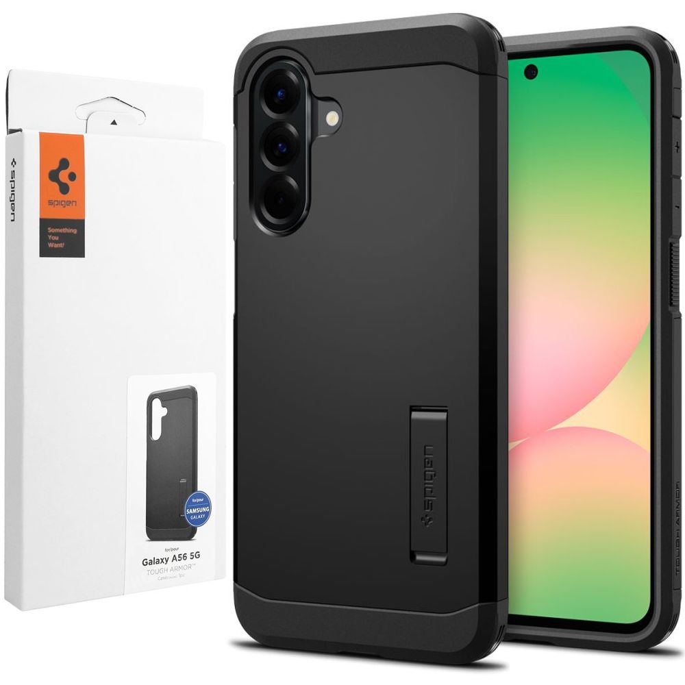 Pancerne Etui SPIGEN Tough Armor | Black do Samsung Galaxy A56 5G