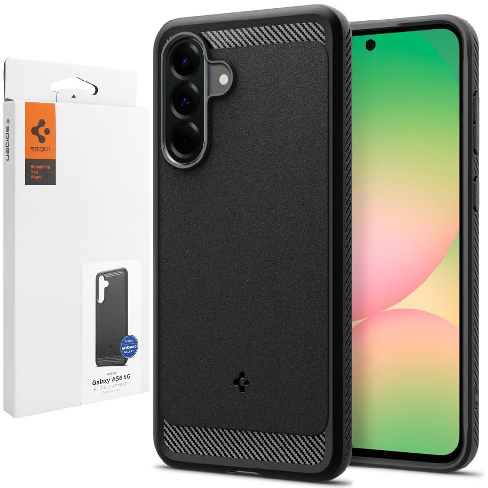Etui SPIGEN Rugged Armor | Black do Samsung Galaxy A56 5G
